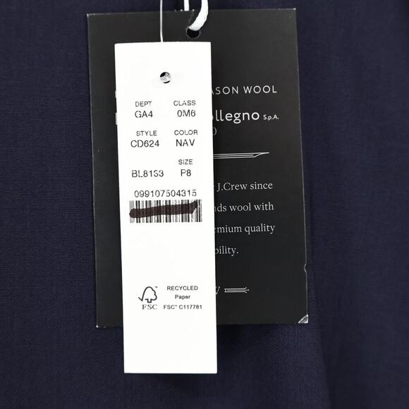 J.Crew Petite Resume Dress Italian Wool Blend Navy Blue Size 8 Petite NWT - Picture 4 of 8